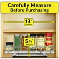 thumbnail image 3 of LYNK PROFESSIONAL 12-1/4" Wide Pull Out Spice Rack Organizer for Cabinet, Slide Out Shelf, Chrome, 3 of 8