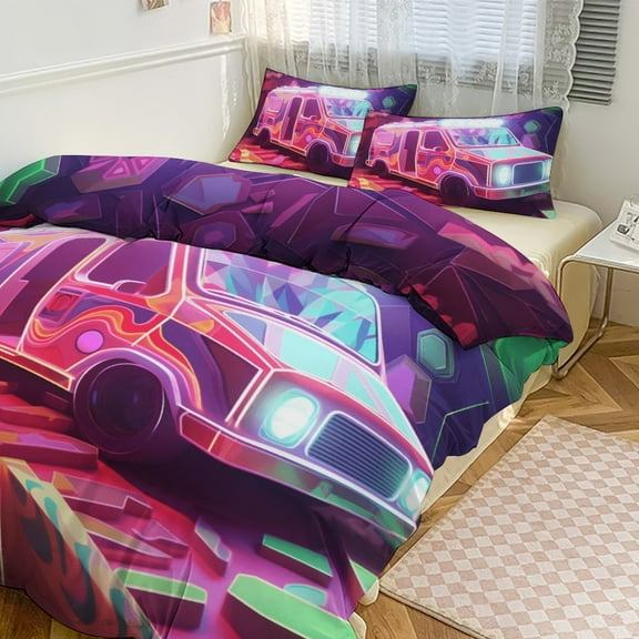 Duvet Cover Queen Size Ambulance Car 3 Pcs Duvet Cover Set Bedding Sets Queen Soft Breathable