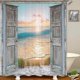 thumbnail image 3 of Juego de 4 cortinas de ducha con diseño de tortuga marina azul verdoso, cortina de ducha de tela impermeable, alfombrilla de baño antideslizante, alfombras de baño, animales marinos submarinos, vida, 3 of 7