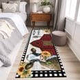 thumbnail image 4 of Runner Rug 2'x6', Farm Cow Washable Non-Slip Hallway Runner Rugs, Country Cabin Red Barn Animals Sunflowers Plaid Bedside Rugs Floor Mats Carpet Runners for Kitchen Bathroom Laundry Room, 4 of 8
