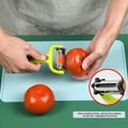 thumbnail image 5 of BINGLI Julienne Peeler (3 Blades, 360° Rotating) Y Peelers for Potato Vegetable Carrot Cucumber & Fruits – Multifunction Stainless Steel Blades, Anti Slip Handle, Green, 5 of 5