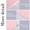 thumbnail image 6 of A4 Zipper File Folder Waterproof Plastic Document Organizer Large Capacity with Label Strip for Office School Travel, 6 of 6