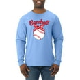 thumbnail image 1 of Wild Bobby, Cute Baseball Mom Ribbon Gift, Mother's Day, Men Long Sleeve Shirt, Light Blue, Medium, 1 of 3
