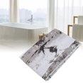 thumbnail image 3 of Cortina de ducha de baño opaca impermeable de tela de poliéster con gancho (bosque de abedules), 3 of 8