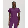 thumbnail image 4 of Fit by White Cross Women's Mock Wrap Solid Scrub Top, 4 of 11