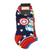 Marvel Avengers Chibi Superhero Characters Ankle No Show Socks 5 Pair