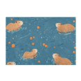 thumbnail image 7 of Yayeee Bath Rug for Bathroom Floor Non Slip Rectangle Fluffy Soft Absorbent Mat, 16"x24", Capybaras Swimming, 7 of 7