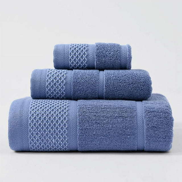 Nvzi 1 toalla de baño para manos, toalla de mano HomeAll de algodón súper suave y muy absorbente para ducha, piscina, toalla de mano de 13,78 x 13,78 pulgadas (azul)