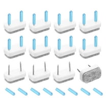 Uxcell 12Pcs Nail-on Felt Furniture Pads, Rectangular Felt Pads Furniture Sliders Floor Protectors for Wooden Furniture Table Sofa Chair Leg (18mm, White)
