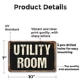 thumbnail image 2 of Utility Room Street 7 Inch x 10 Inch Novelty Aluminum Metal Sign Tools Towels Tidy Durable Weatherproof UV Protected Perfect for Mud Rooms Basements Garages Fun Gift for Homeowners, 2 of 6