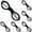 Black, variant on Black 6 Pack Stainless Steel Folding Scissors Glasses Shape Compact Safety Scissors Set Multi Purpose Sharp Blades for Home Travel Craft Office Emergency Kit