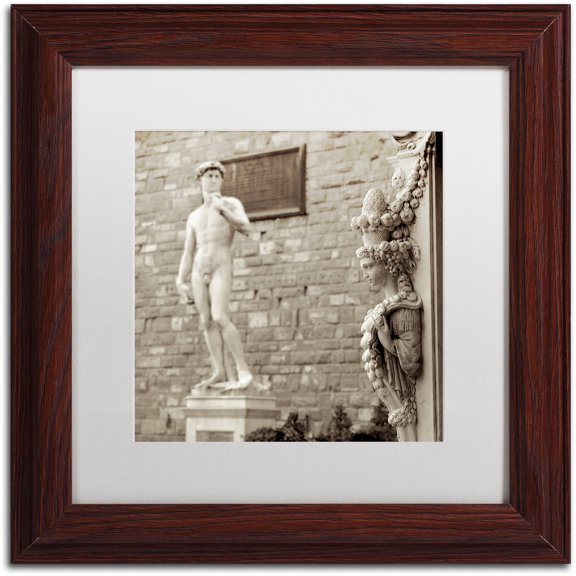 Trademark Fine Art "Firenze IV" Canvas Art by Alan Blaustein, White Matte, Wood Frame