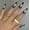 B2, variant on YTTAL Buy 2 Get 1 Free Chocolate Brown Press On Nails, Short Square Fake Nails with Gold French Tip Heart Design, Glossy Acrylic False Nails with Jelly Glue Nail File Buffer, No Liquid Glue Included