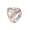 Silver White Stone, variant on Women's Stainless Steel Waterdrop Zircon Statament Band Glass Crystal Wedding Ring Silver Pink Stone Size 8