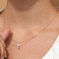 thumbnail image 4 of Lab Grown Diamond Pendant Necklace | IGI Certified 2 Carat 3 Prong Solitaire Diamond Pendant Necklace With Chain | F-G Color, VS1-VS2 Clarity | 14K Rose Gold | Friendly Diamonds, 4 of 5