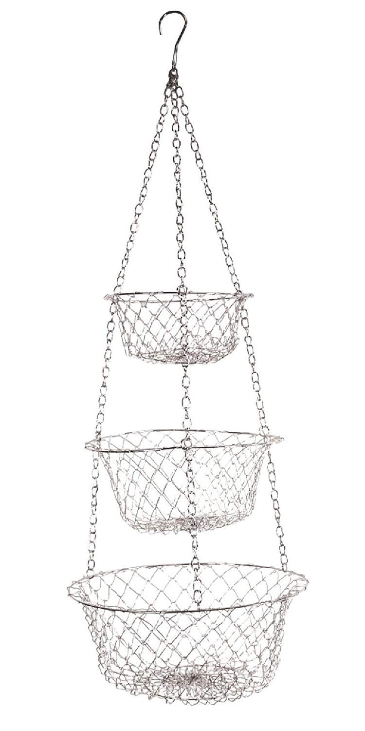 Details about   Fox Run 3 Tier Hanging Wire Baskets Pack of 2 Assorted Colors 