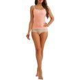thumbnail image 2 of INSPIRE CHIC Women's Camisole with Built-In Bra Adjustable Strap Flowy Swing Comi Vest L Light Pink, 2 of 4