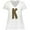 AA-White, variant on Inktastic Leopard Print Letter K Women's Plus Size V-Neck T-Shirt