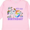 thumbnail image 4 of Inktastic It's My 5th Birthday Unicorn Boys or Girls Long Sleeve Toddler T-Shirt, 4 of 5