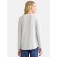 thumbnail image 3 of Time and Tru Women's Super Soft Tunic Top with Long Sleeves, Sizes S-XXXL, 3 of 5