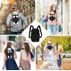 thumbnail image 4 of Mochila transportadora para perros con patas para mascotas, bolsa de viaje para gatos, mochilas ajustables para cachorros, portadores de manos libres (pequeño, negro), 4 of 5