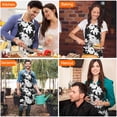 thumbnail image 4 of Pioneer Flower Floral Print Pattern Apron-Garden Aprons for Women with Pockets-Cotton Linen Waterproof Kitchen Cooking Gardening Aprons Adjustable for Kitchen,Cooking,BBQ and Salon 33x27 Inch, 4 of 7