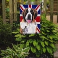 thumbnail image 2 of Saint Bernard with English Union Jack British Flag Garden Flag, 2 of 2