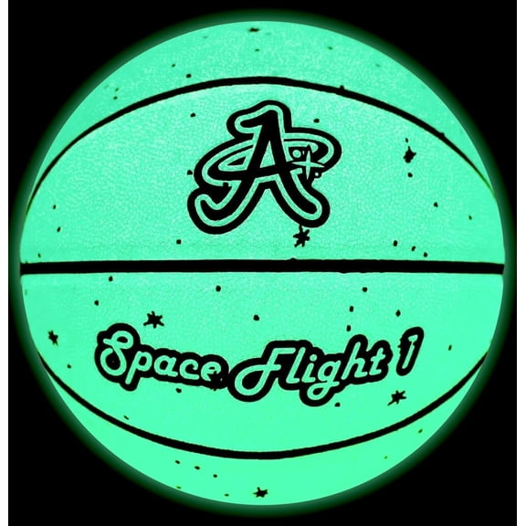 A Plus Collectibles Glow in the Dark Basketball, Size 29.5"