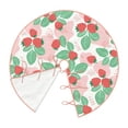 thumbnail image 2 of Daiia Strawberry Drawing Merry Christmas Tree Skirt , Xmas Large Lace-up Tree Skirt, Santa Snowflakes Rustic Home Decorations New Year Party Farmhouse Decor-48", 2 of 7