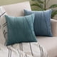 thumbnail image 3 of Decorative Striped Velvet Throw Pillow Covers Soft Solid Cushion Covers Square Pillowcases for Bed Sofa Couch Car Living Room 2 Pieces 18x18inch 45x45, 3 of 4