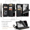 thumbnail image 4 of for Samsung Galaxy S25 Plus Case Wallet for Women Men, Samsung Galaxy S25 Plus Case, PU Leather Magnetic Flip Strap Wristlet Zipper Card Holder Wallet Business Phone Cover for Galaxy S25 Plus,Black, 4 of 10