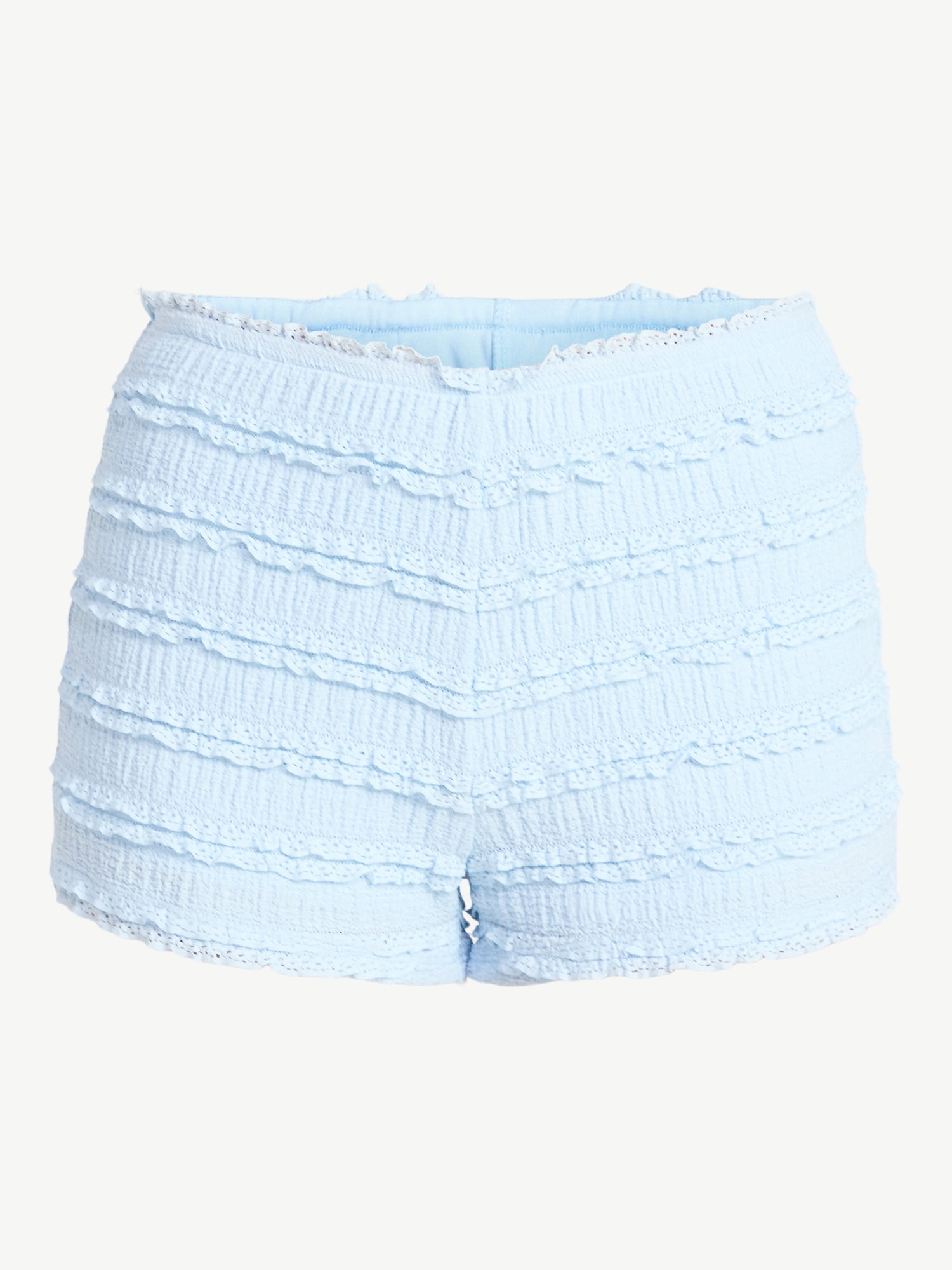 No Boundaries Ruffled Lace Bloomer Shorts, 2'' Inseam, Women's XXS-XXL
