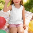 thumbnail image 6 of Aihuaihua Dressy Tank Tops for Girl Linen Gauze Shirts Sleeveless Crewneck Summer Beach Tunic Top Loose Fit Lightweight Casual Blouses White 5-6 Years, 6 of 7