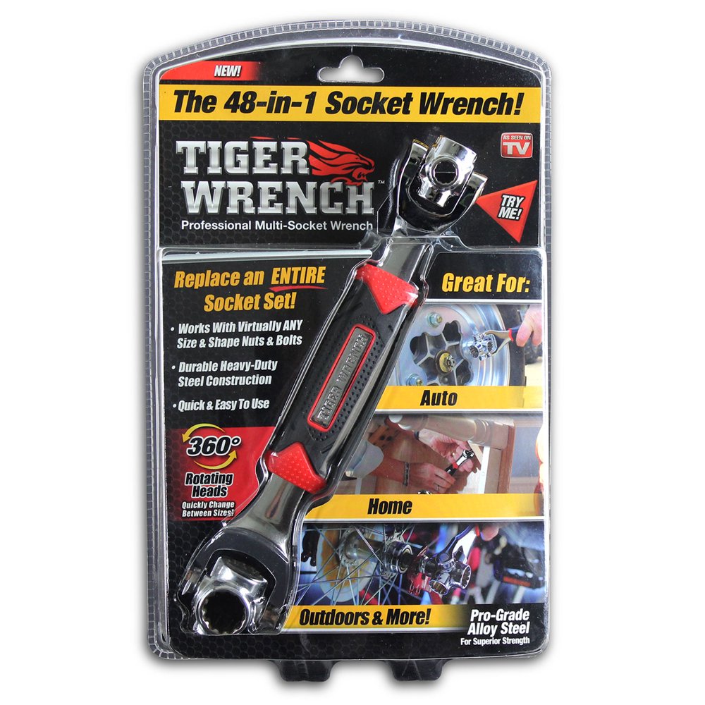 Tiger Wrench, 48in1 Steel Socket Wrench with 360 Degree Rotating