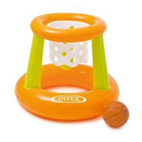 Intex Floating Basketball Hoop, Age 3+, Inflatable Water Game for Poolside Fun