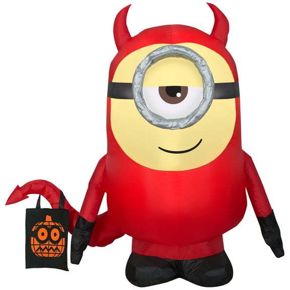 Gemmy Airblown Inflatable Minion Stuart in Devil Costume