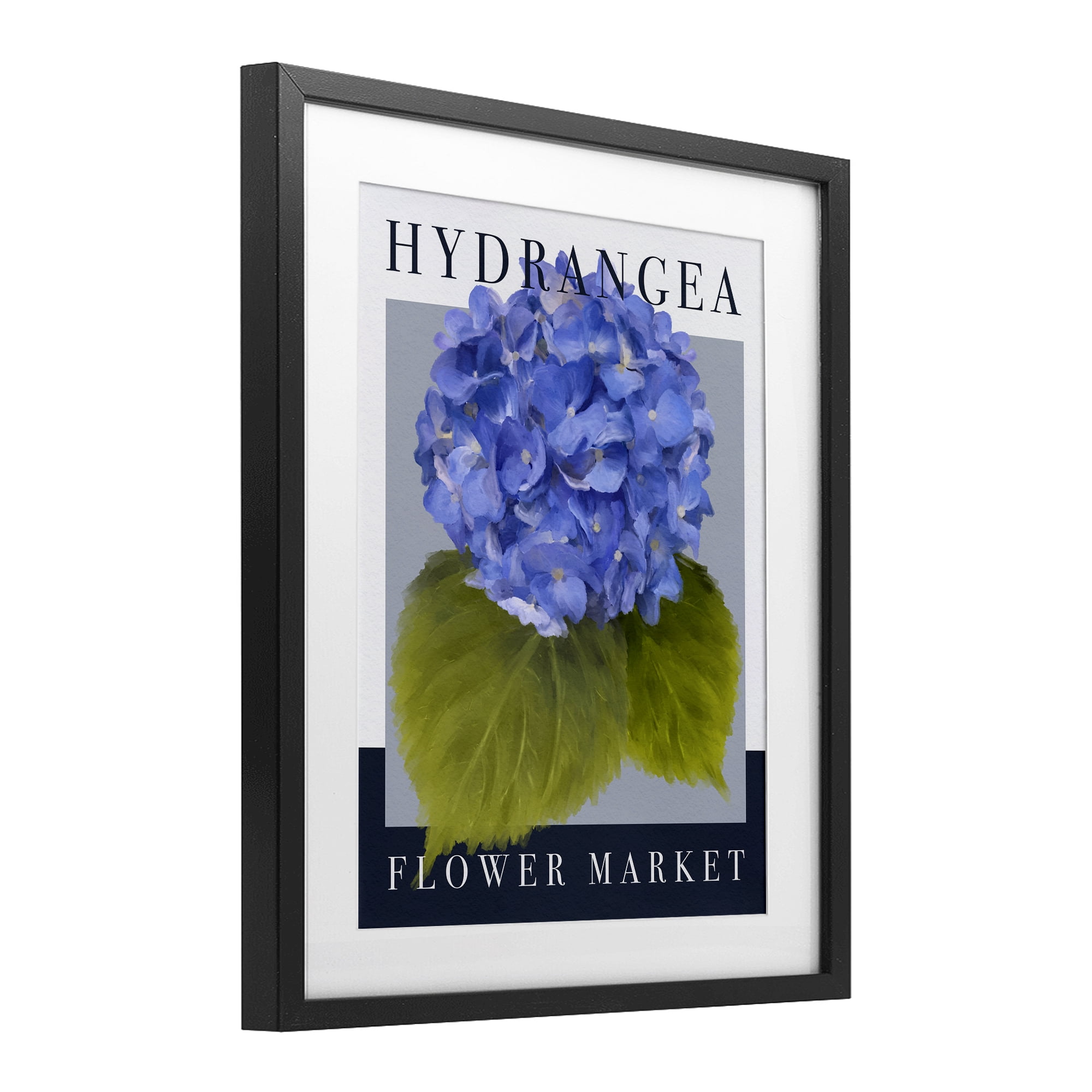 Stupell Industries Hydrangea Flower Market Black Framed Print Under Glass, design by Jennifer Stith