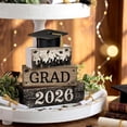 thumbnail image 3 of KUNPENG Congrats Grad Wooden Table Sign, Rustic Graduation Centerpieces for Tables, Class of 2026 Graduation Table Decorations, Decorative Graduation Centerpieces for Home Party Office Desktop, 3 of 9