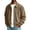 Khaki, variant on Men's Notch Lapel Button Down Shirt, Solid Color Long Sleeve Dress Shirt Khaki S