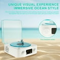 thumbnail image 2 of The Waves Vinyl Player, Waves Vinyl Bluetooth Speaker 2024 New Portable Vintage Vinyl Speaker 1500mAh Rechargeable Battery with Adjustable Light and Time for Bedroom Party White, 2 of 11