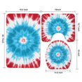 thumbnail image 3 of Red Blue Tie Dye Spiral Bathroom Rugs Sets 3 Piece,Toilet Cover Set,Absorbent Non Slip Bathroom Mats Sets with U-Shaped Contour Rug Toilet Rug Set, 3 of 5