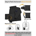 thumbnail image 4 of Packable Puffer Jacket Women without Hood Ellie Black Water-Resistant- Repellent For Outdoor (S), 4 of 7