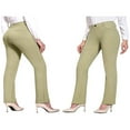 thumbnail image 4 of Women Pants Solid Color Flared Trousers with Pockets, 4 of 4