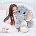 thumbnail image 3 of IKASA Giant Elephant Stuffed Animal Plush Toy,Large Jumbo Elephant 39" Gray Huge Cute Soft Toys,Big Size Fluffy Plushy Fat Oversized Plushie,Gifts for Girls Boys Girlfriend Children, 3 of 5