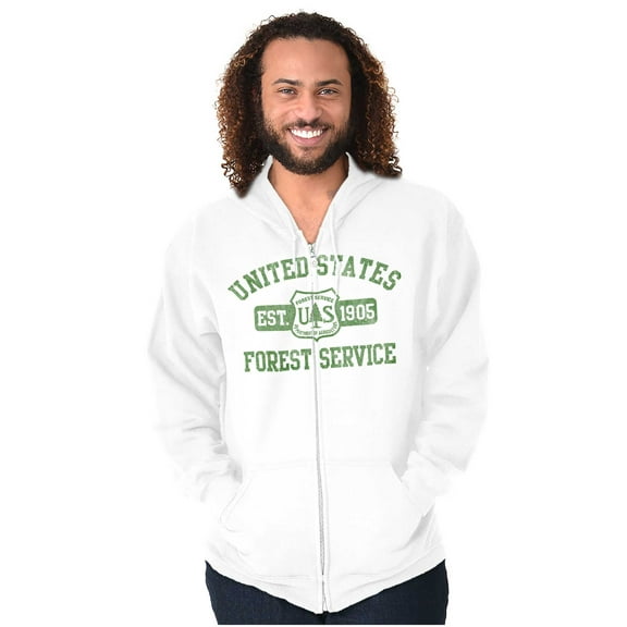 United States Forest Service Camping Zip Up Hoodie Men's Women's Brisco Brands M