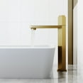 thumbnail image 3 of VIGO Nova Single Handle Single-Hole Bathroom Vessel Faucet in Matte Brushed Gold, 3 of 12