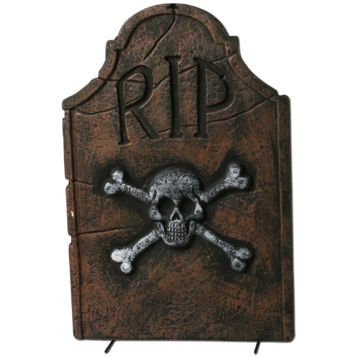 22" Skull and Crossbones RIP Tombstone Halloween Decoration Walmart