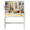 White (35.5"), variant on TeoKJ 43-inch Makeup Vanity Desk with Lighted Mirror, Glass Tabletop and Power Outlets, Pink