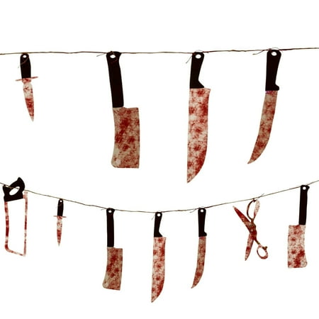 amscan 670155 Bloody Weapon Garland 7 1/2' 1 ct