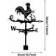 thumbnail image 2 of Veleta de metal para jardín de Dontodent, estilo retro, con forma de gallo, indicador de dirección del viento, regalo para jardín de granja al aire libre, Superma, color negro, 2 of 5